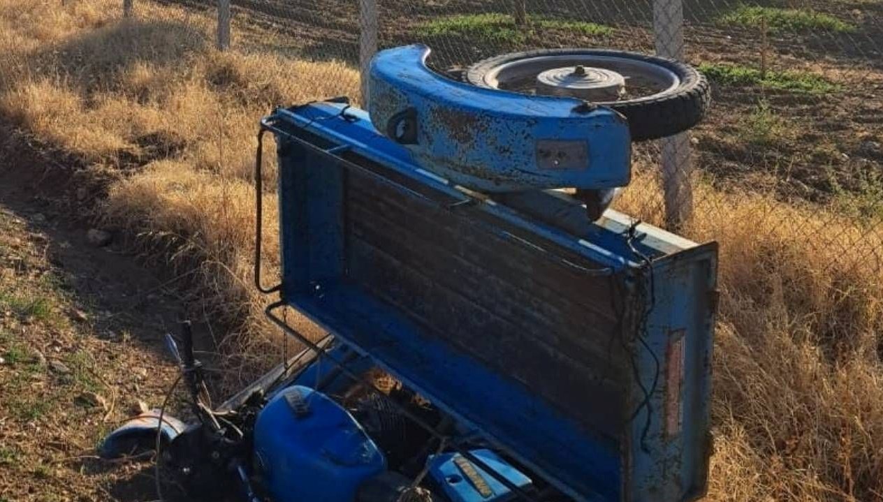 devrilen sepetli motosikletin surucusu oldu manisada feci kaza xu7yydLE